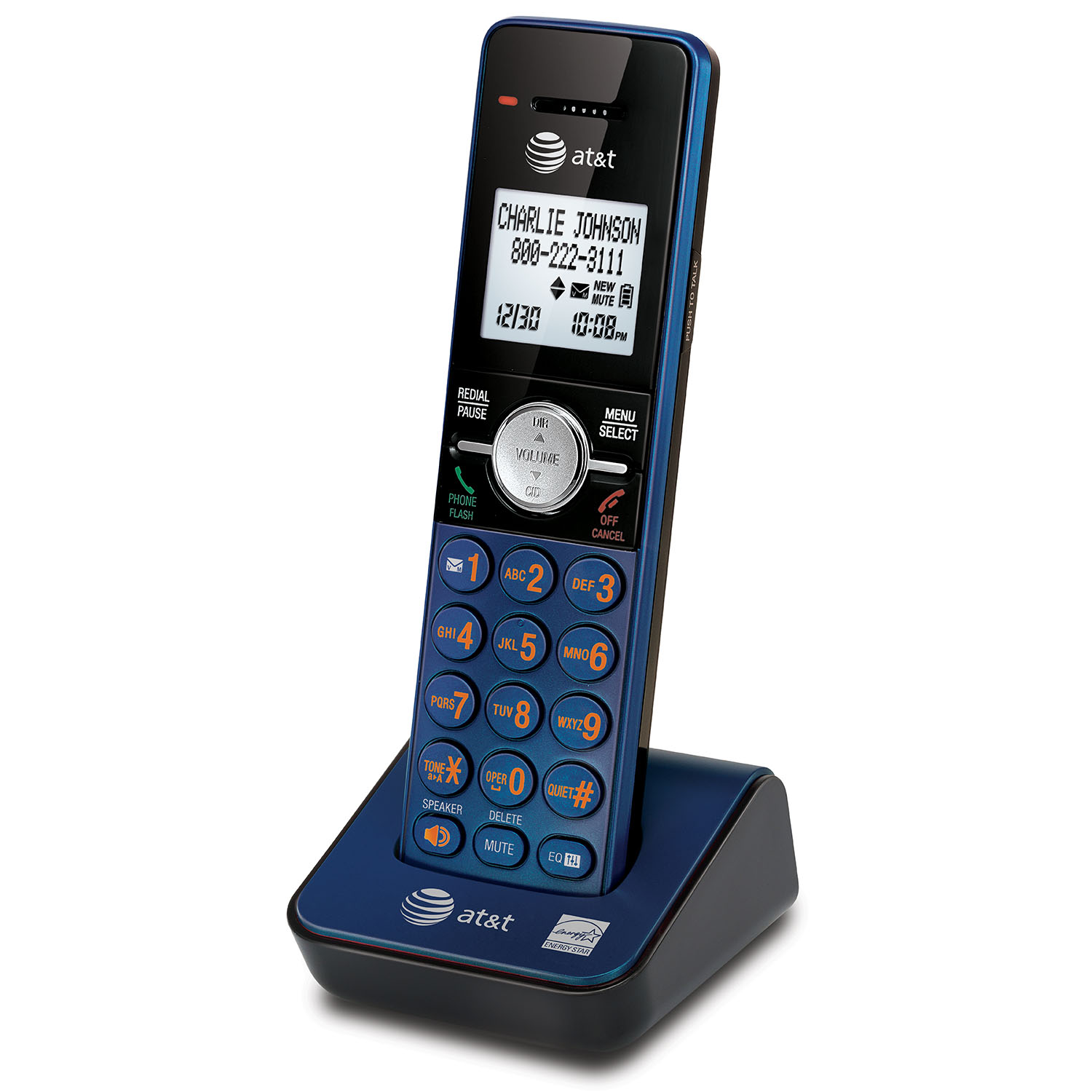 3 handset cordless answering system with caller ID/call waiting - view 4